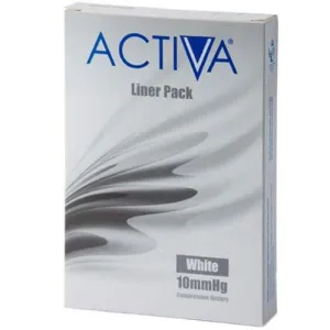 Activa Stocking Liner XL White Closed Toe 10mmHg x 3