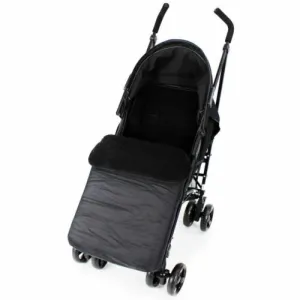 Buddy Jet Foot Muff Black Suitable For Hauck Shopper Shop n Drive Travel System (Almond/Caviar)