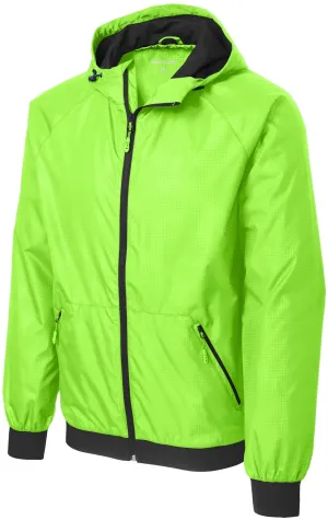 CLOSEOUT - Sport-Tek Embossed Hooded Wind Jacket