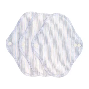 Imse Cotton Flannel Panty Liners 3 Pack - Denim Stripes