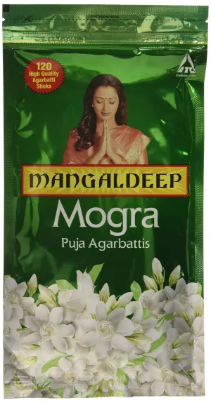 Mangaldeep Mogra Gold Agarbatti Ziplock - 120 Sticks