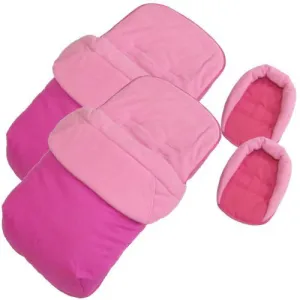 New X2 Luxury Footmuff Liner & Head Hugger - Pink Fits Hauck Turbo Twin Stroller