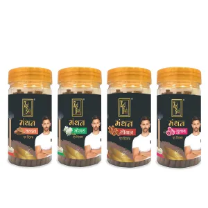 Zed Black Bamboo Less Dhoop Sticks in Jar Packing Dhoop Batti – Manthan Series No Bamboo | Combo Dhoop Stick – Pack of 4 (408 GM)